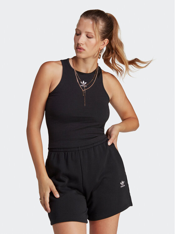 adidas adidas Топ adicolor Essentials IB9110 Чорний Slim Fit