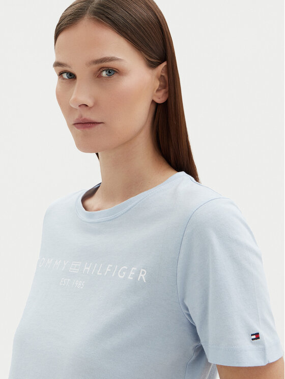 Tommy Hilfiger Tommy Hilfiger Camiseta WW0WW40276 Celeste Regular Fit