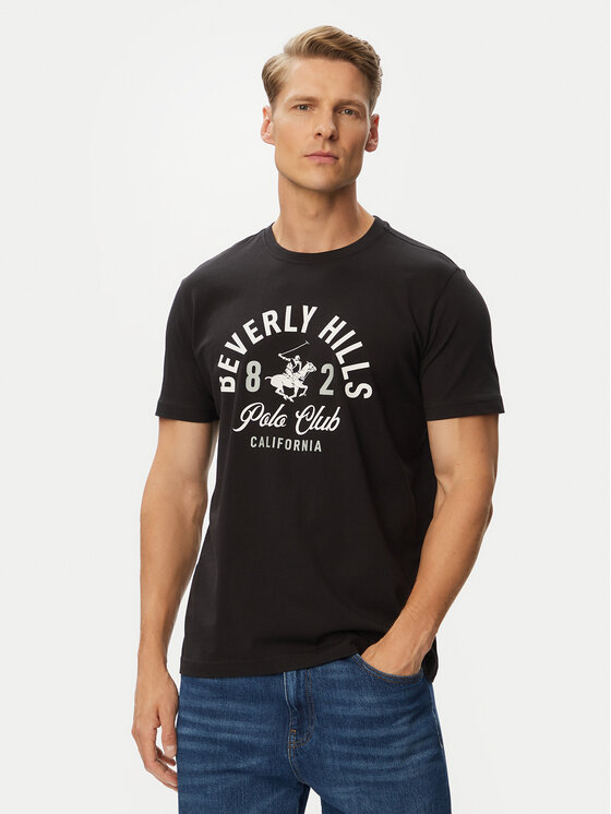 Beverly Hills Polo Club Beverly Hills Polo Club Футболка P-SS26M-TS1290 Чорний Regular Fit