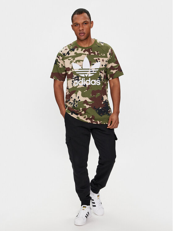 adidas adidas T-Shirt Camo IS0215 Πράσινο Regular Fit