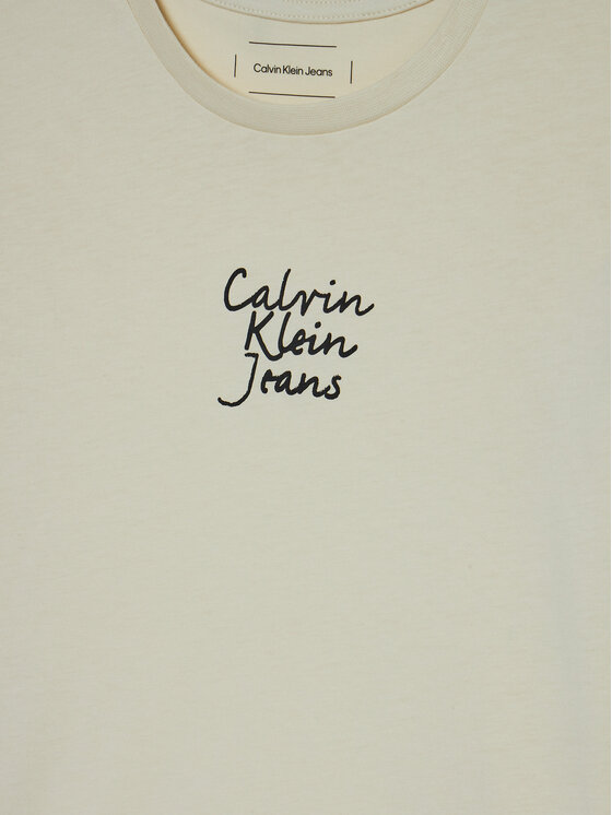 Calvin Klein Jeans Calvin Klein Jeans Póló IG0IG02805 Ekru Slim Fit