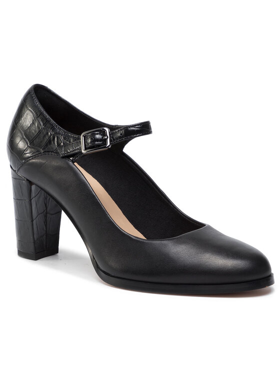 Clarks Pusbačiai Clarks Kaylin Alba 261456924 Juoda