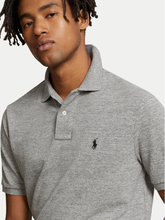 Polo Ralph Lauren Polo Ralph Lauren Поло 710666998006 Сірий Custom Slim Fit