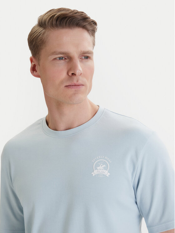 Beverly Hills Polo Club Beverly Hills Polo Club Camiseta W126-BHMTS-1021-23X Azul Regular Fit