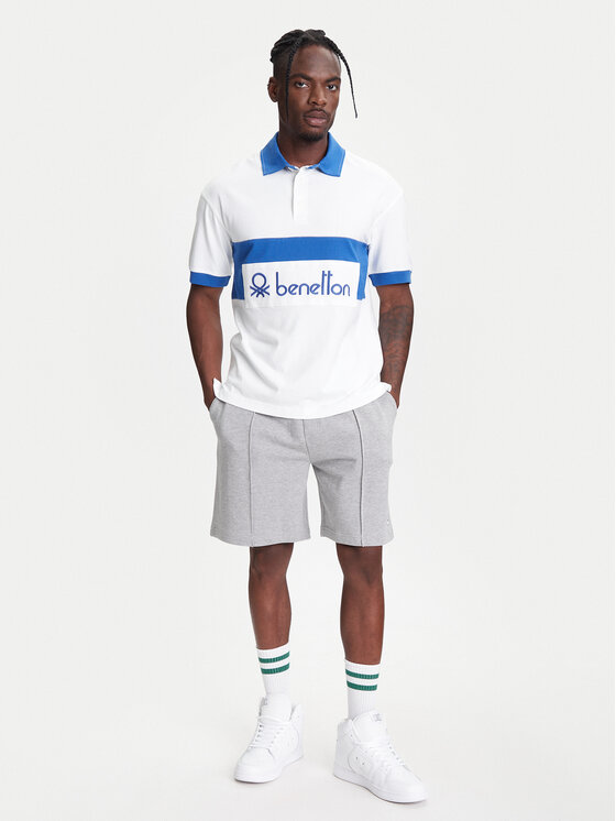 United Colors Of Benetton United Colors Of Benetton Поло 3MCYU301U Білий Regular Fit