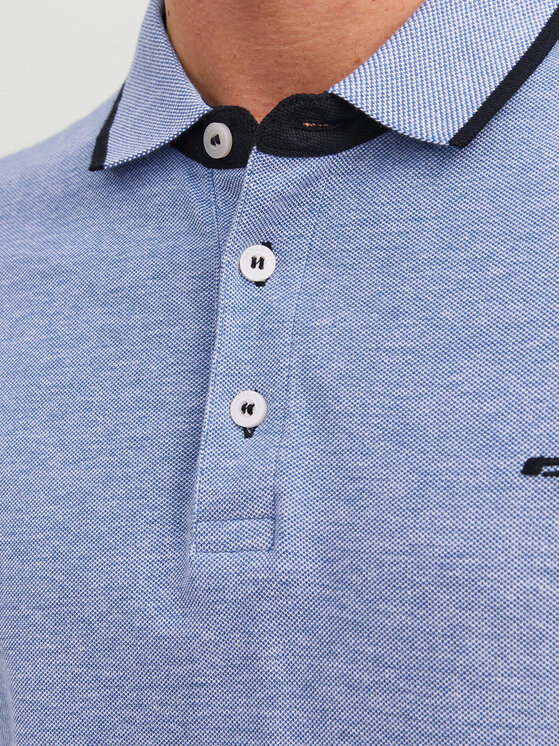 Jack & Jones Jack & Jones Поло Paulos 12136668 Голубий Slim Fit