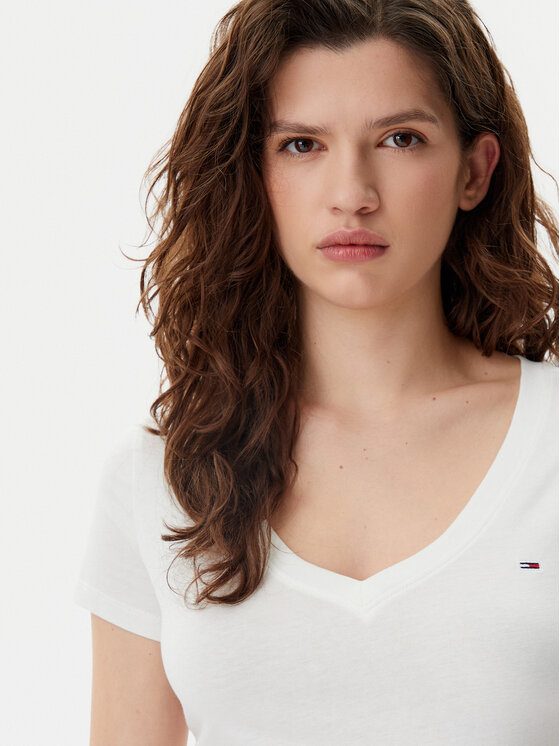 Tommy Jeans Tommy Jeans Camiseta DW0DW20458 Blanco Slim Fit