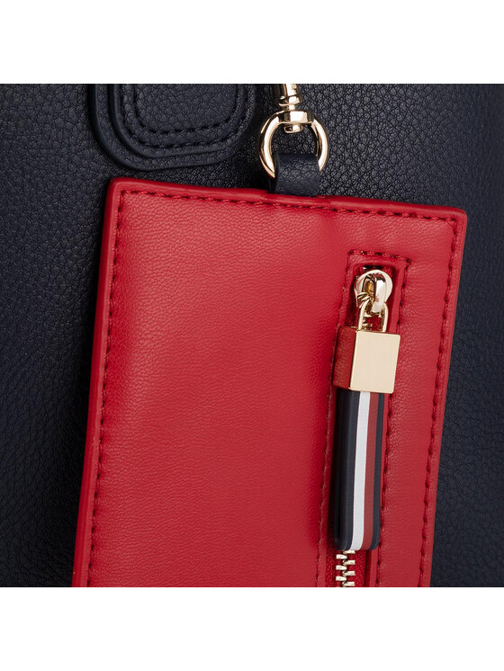 Tommy Hilfiger Geantă Tommy Hilfiger Charming Tommy Med Work Bag AW0AW07313 Bleumarin