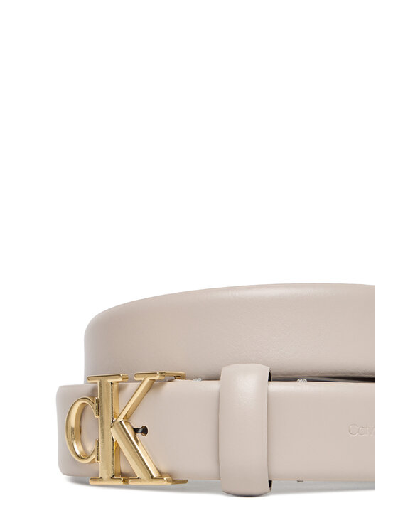 Calvin Klein Cintura da donna Calvin Klein Ck Buckle 30Mm Fixed Belt LV04F7054G Écru
