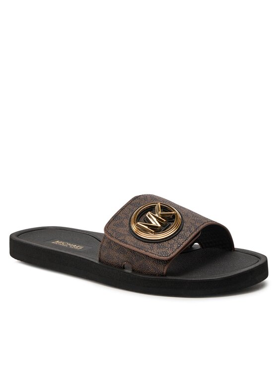 MICHAEL Michael Kors Šľapky MICHAEL Michael Kors Mk Charm Slide 40R4MKFA1B Hnedá