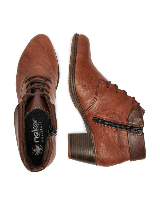 Rieker Šnurovacia obuv Rieker Y2131-22 Hnedá