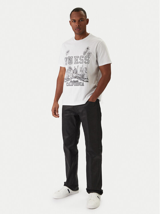 Guess Guess Camiseta M6RI01 I3Z14 Blanco Regular Fit