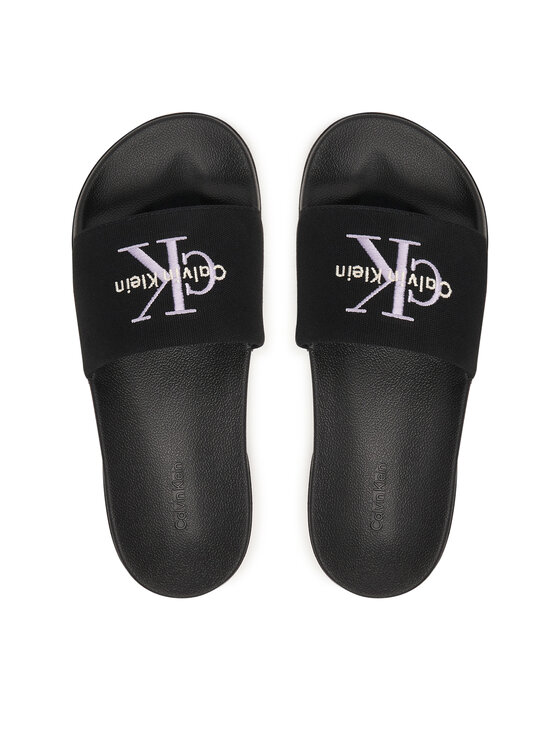 Calvin Klein Şlapi Calvin Klein Ess Slide Cv HW0HW02958 Negru