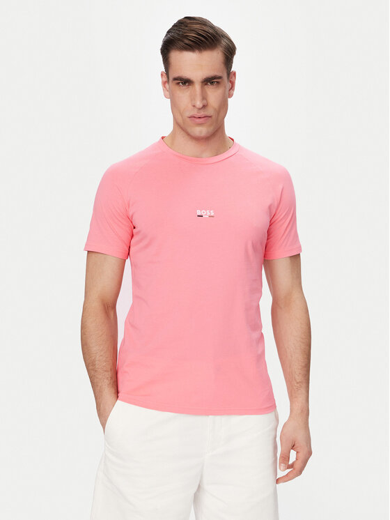 BOSS BOSS Camiseta 50517970 Rosa claro Slim Fit