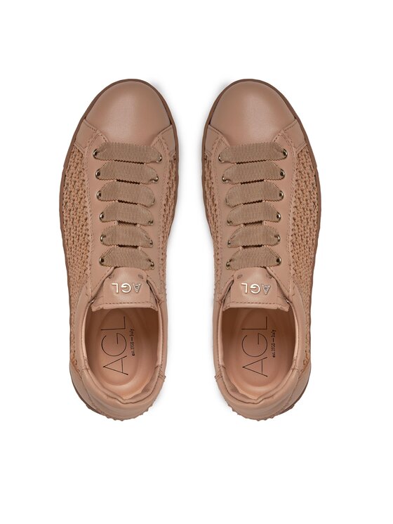 AGL Sneakersy AGL Sade Plots D936133PGK7645F680 Beżowy