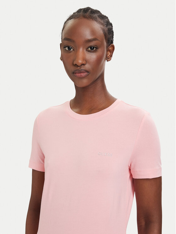 Guess Guess Camiseta V6RI07 J1314 Rosa claro Regular Fit