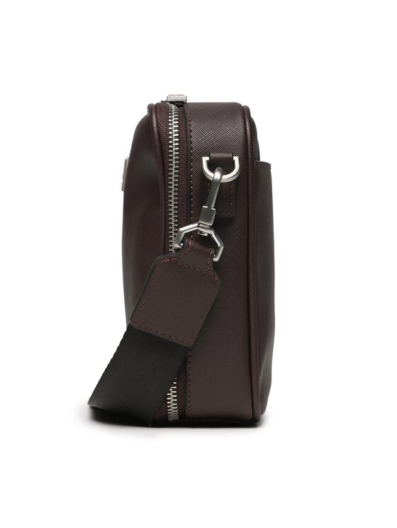 Guess Crossover torbica Guess Certosa Saffiano Smart Mini Bags HMECSA P3254 Tamnocrvena