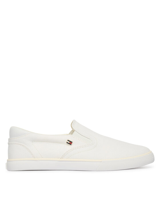 Tommy Hilfiger Tenis superge Tommy Hilfiger Th Low Profile Slip On FW0FW09103 Bela