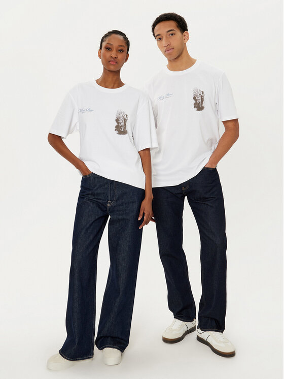 Filling Pieces Filling Pieces Majica Unisex Gardener 7449985 Bela Regular Fit