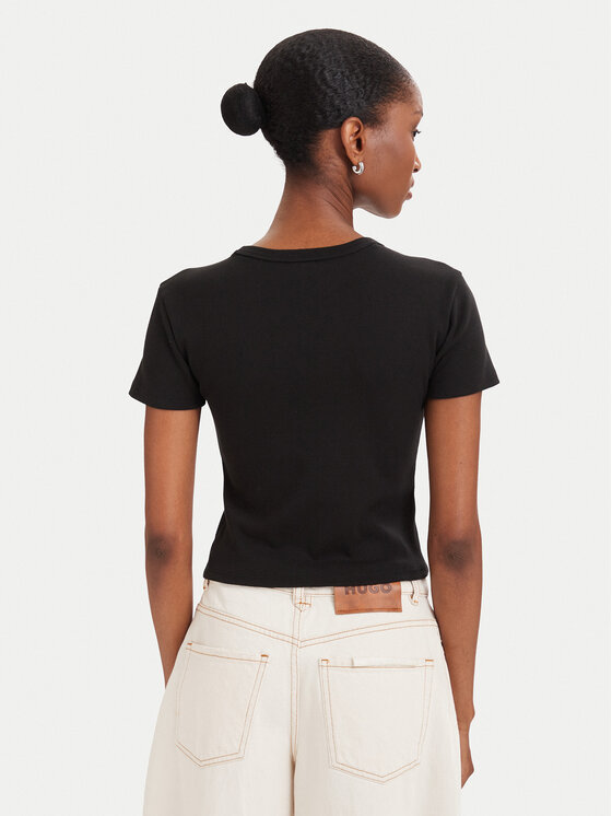 HUGO HUGO Camiseta Delanor 50570857 Negro Slim Fit