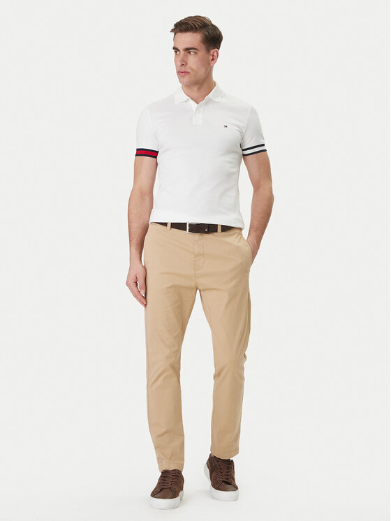 Tommy Hilfiger Tommy Hilfiger Polo MW0MW42743 Blanco Slim Fit