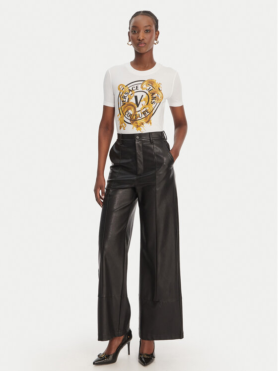 Versace Jeans Couture Versace Jeans Couture Camiseta 80HAHE01 CJ02E Blanco Slim Fit