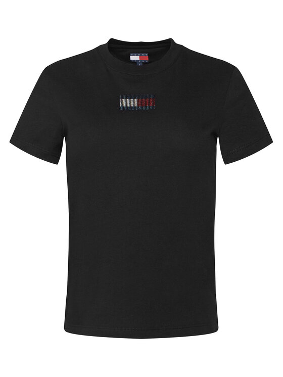 Tommy Jeans Tommy Jeans Camiseta Party Flag DW0DW21965 Negro Regular Fit