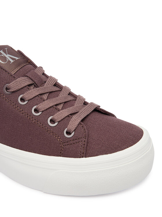 Calvin Klein Jeans Αθλητικά Calvin Klein Jeans Vulc Flatform Low Canvas Mg YW0YW01763 Μπορντό