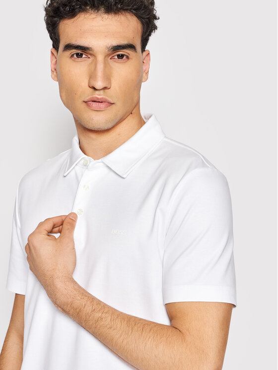 BOSS Boss Поло Palosh 50471335 Білий Slim Fit