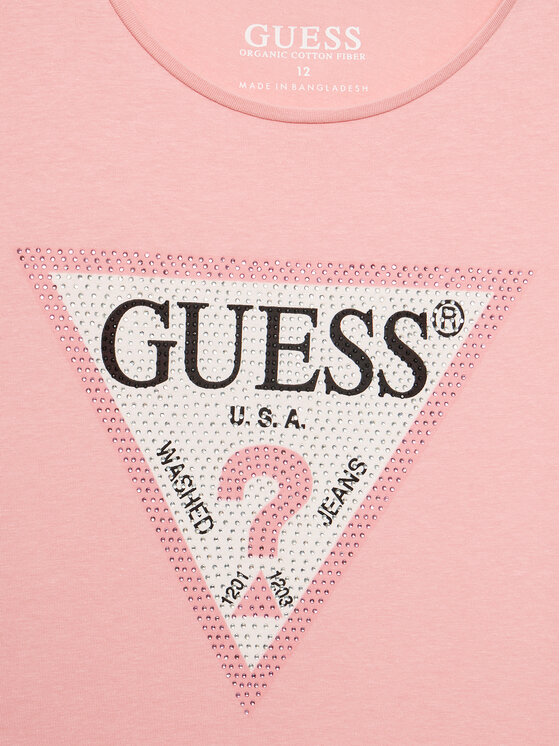 Guess Guess Футболка J2YI51 K6YW1 Рожевий Regular Fit