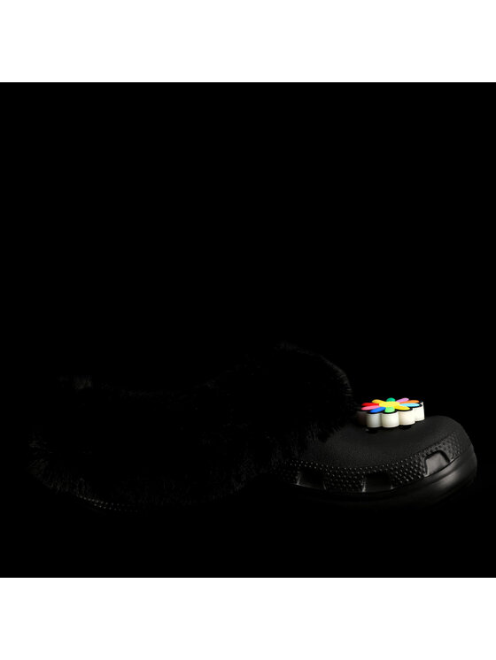 Crocs Чехли Crocs Classic Mammoth Charm Clog 207409 Черен