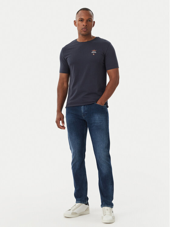 Aeronautica Militare Aeronautica Militare Camiseta Girocollo AM1UTI005 Azul marino Regular Fit