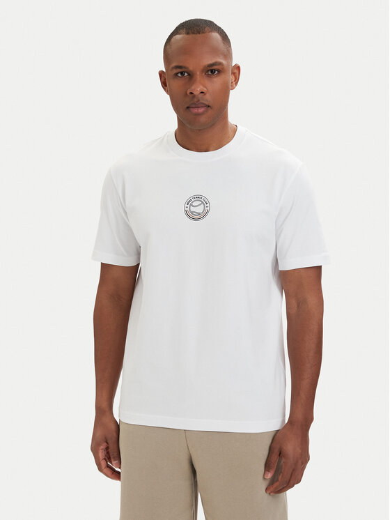 BOSS BOSS Camiseta Open 50560293 Blanco Relaxed Fit