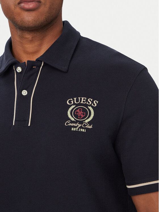 Guess Guess Поло M6YP17 K4398 Cиній Regular Fit
