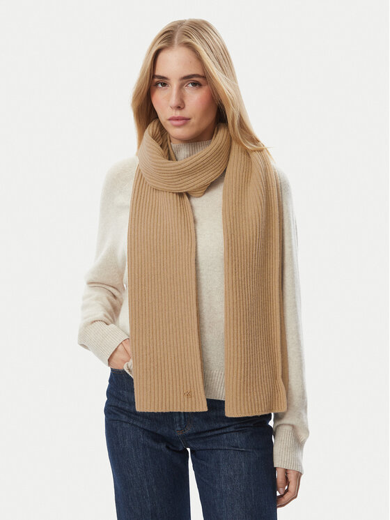 Calvin Klein Szalik Calvin Klein LV04F8119G Beżowy ciemny