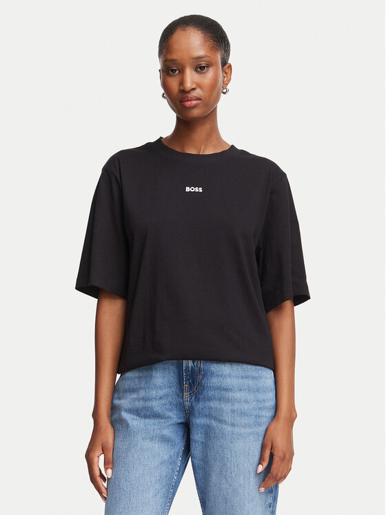 BOSS BOSS Camiseta Enis 50523256 Negro Regular Fit