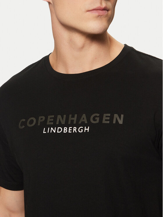 Lindbergh Lindbergh Marškinėliai 30-400200 Juoda Relaxed Fit