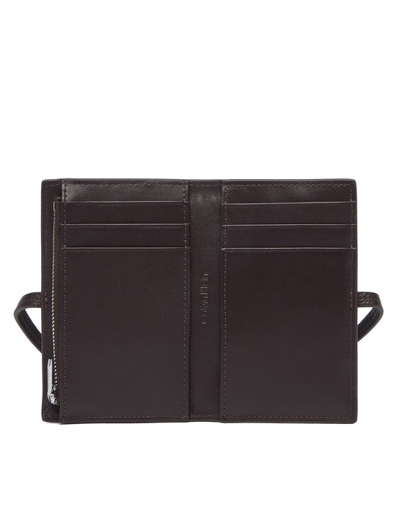 Calvin Klein Denarnica Calvin Klein Emblem Hw Pebble Wallet On Strap LV04F1130G Rjava