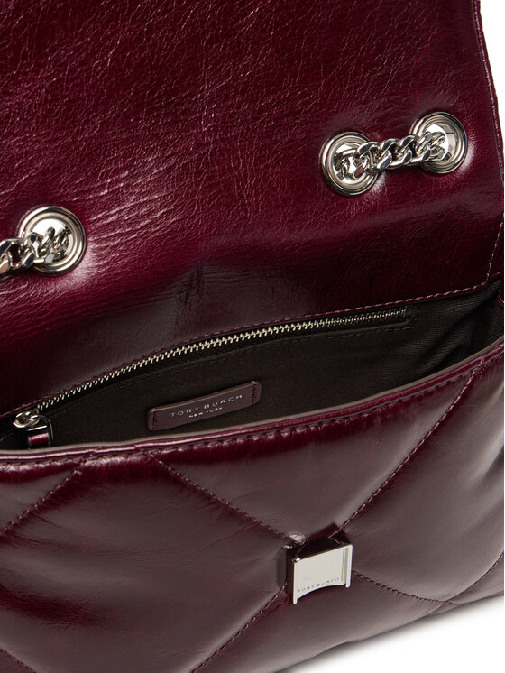 Tory Burch Kabelka Tory Burch Kira Diamond 169326 Bordová