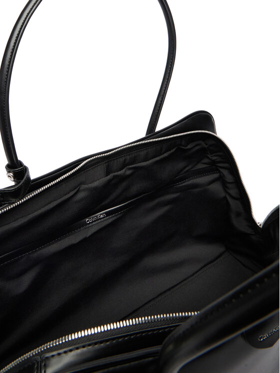 Calvin Klein Ročna torba Calvin Klein Emblem Trio Large Work Bag LV04F3368G Črna