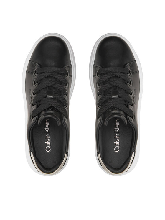 Calvin Klein Сникърси Calvin Klein Cupsole Lace Up Lth HW0HW02085 Черен