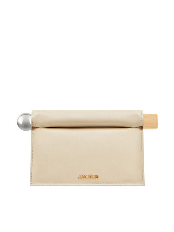JACQUEMUS Kabelka JACQUEMUS La Pochette Rond 24E233BA356-3171 Écru