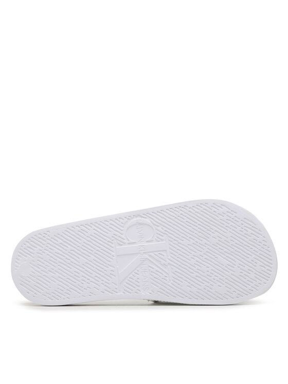 Calvin Klein Jeans Iešļūcenes Calvin Klein Jeans Slide Metallic Monologo YW0YW00638 Sudraba
