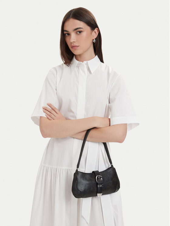 Tommy Jeans Rankinė Tommy Jeans Tjw Cool Leather Shoulder Bag AW0AW18788 Juoda