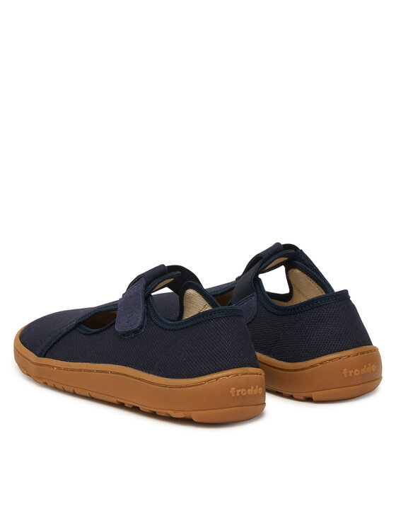 Froddo Тапочки Froddo Barefoot Canvas T-Bar G1700439 D Cиній