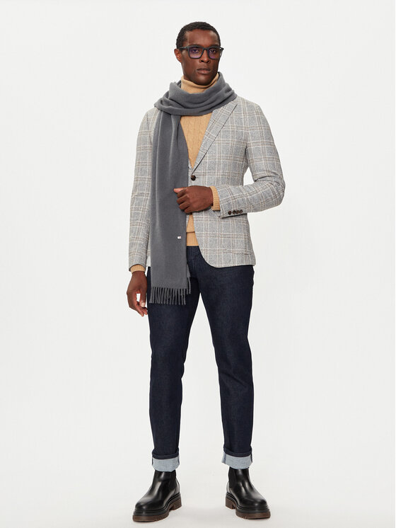 Tommy Hilfiger Šál Tommy Hilfiger AM0AM12841 Sivá