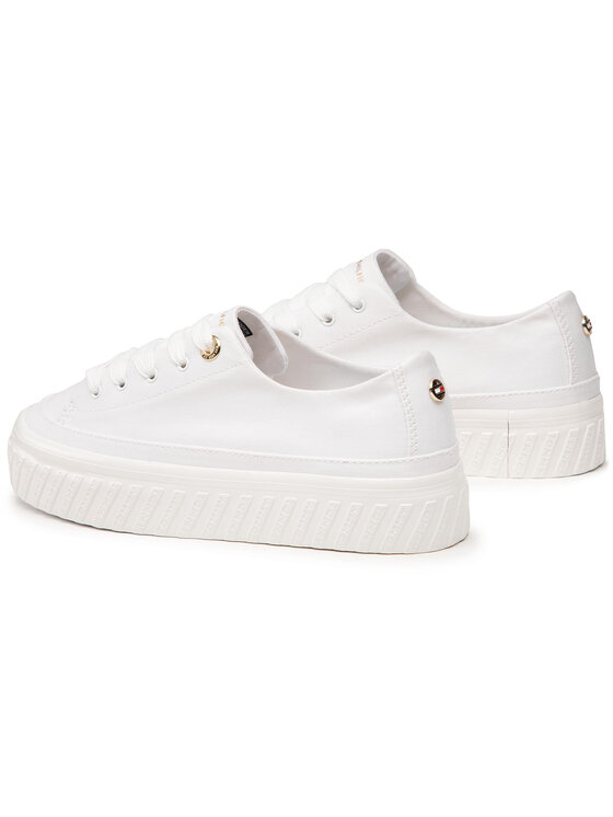 Tommy Hilfiger Scarpe sportive Tommy Hilfiger Shiny Flatform Vulc Sneaker FW0FW05536 Bianco
