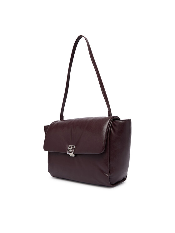 Calvin Klein Τσάντα Calvin Klein Emblem Hw Padded Satchel LV04F3615G Μπορντό
