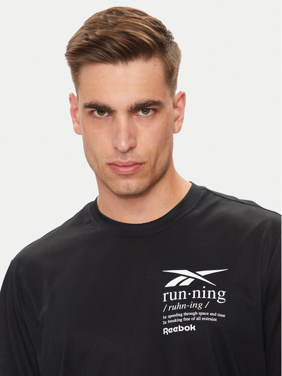 Reebok Reebok Camiseta Run Graphic 100075314 Negro Relaxed Fit