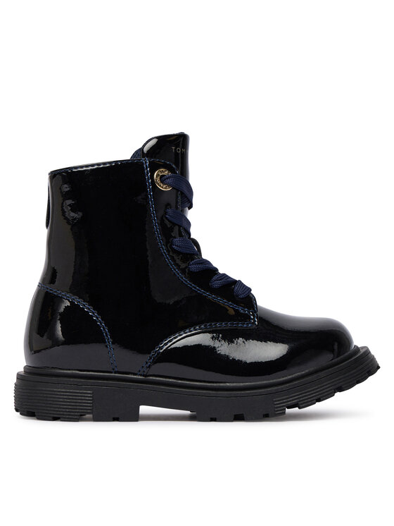 Tommy Hilfiger Trzewiki Tommy Hilfiger Lace-Up Bootie T1A5-34005-1237 M Granatowy